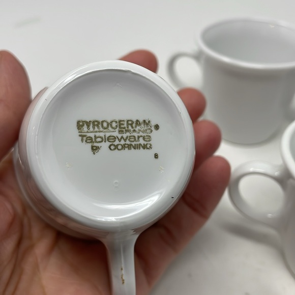 New Pyroceram Tableware by Corning 2.5” x 2.5” tea cups Espresso cups - Picture 3 of 9
